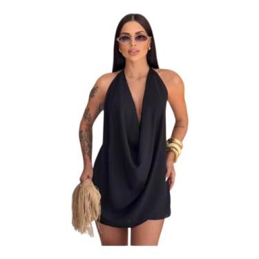 Imagem de Conjunto Feminino Verão Short Saia Com Blusa Frente Única Duna Decotad