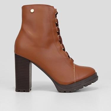 Imagem de Bota Via Uno Coturno Salto Grosso Tratorada Feminina-Feminino