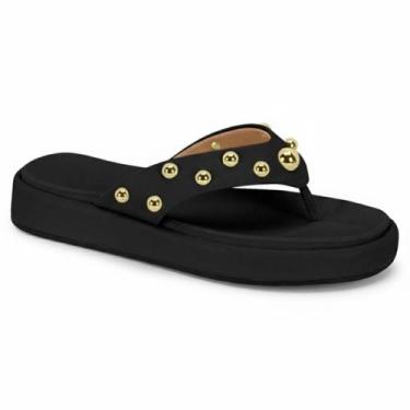 Imagem de Sandália Vizzano Feminina Tira Casual Confortável Original -, Preto, 3