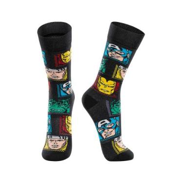 Imagem de Meia Lupo Comic Avengers Urban 16908-013, Preto, G