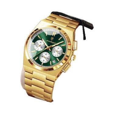 Imagem de Relógio De Luxo Masculino Cronógrafo À Prova d'Água Luminosa Em Aço In