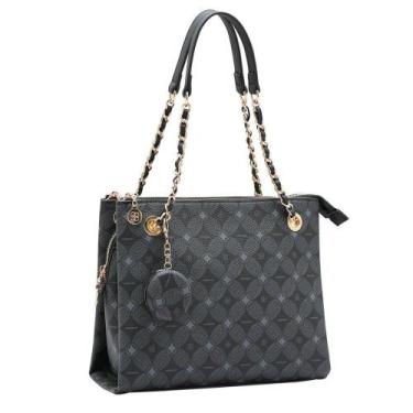 Imagem de Bolsa Feminina Chenson Monograma 3485374 Com Corrente Chaveiro Espelho