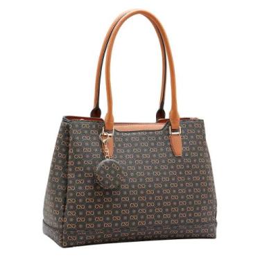 Imagem de Bolsa Feminina Chenson Monograma Elegance 3485405 Grande Com 3 Compart