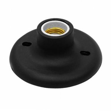 Imagem de Plafon Preto Com Soquete De Porcelana - 02080009-02 - Taschibra