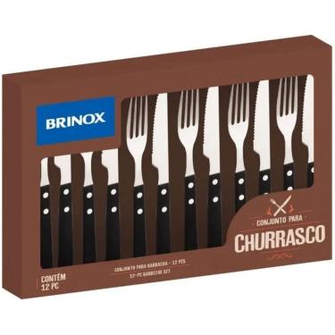 Imagem de Jogo De Talheres Para Churrasco 12 Peças Aço Inoxidável Linh