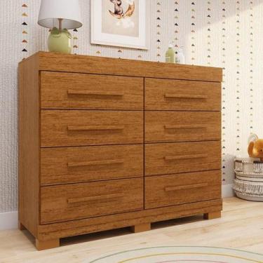 Imagem de Cômoda Infantil 8 Gavetas 100% Mdf 111,70cm X 100,50cm Brincare Espres