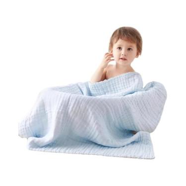 Imagem de Toalha De Banho Para Bebê Recém-Nascido, Cobertor De Muslin 90x90cm, 6