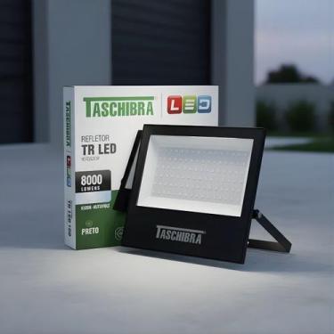 Imagem de Refletor LED Preto 100W 8000lm 6500K Taschibra, Preto, 100V a 240V