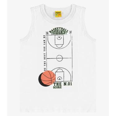 Imagem de Regata Meia Malha Rovi Kids Branco, 16, Branco