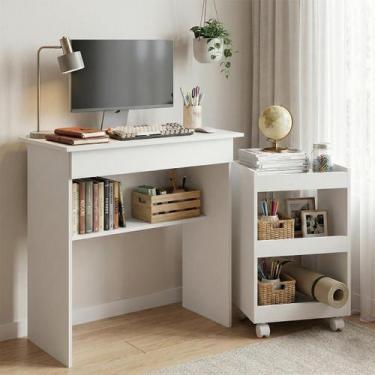 Imagem de Conjunto Infantil Mesa Escrivaninha Computador E Armário De Livros par