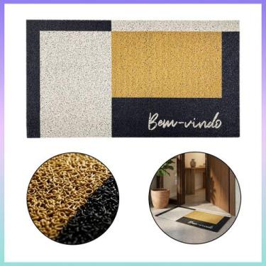 Imagem de Capacho Vinil Antiderrapante Kapazi Home Block 50x80