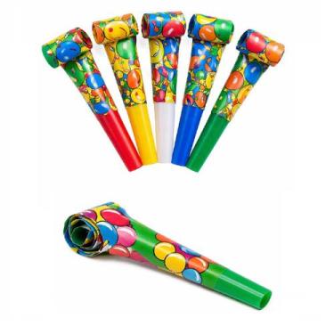 Imagem de Kit 50 Língua De Sogra Para Festa infantil atacado coloridas - 0000280