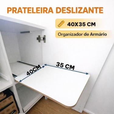 Imagem de Prateleira Deslizante Slim Organizador Instalação sem furos com Corred