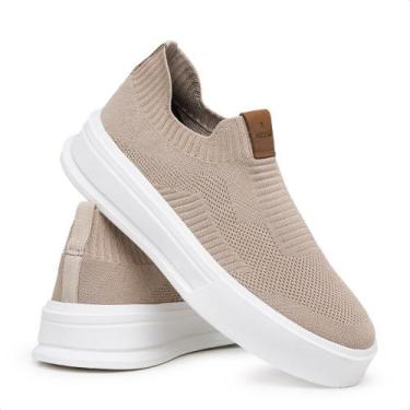 Imagem de Tênis Sapatênis Masculino Knit Meia Confortável Brown - SCHIARELI, 42