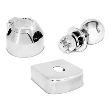 Imagem de Kit Para Engate Reboque Bola 50mm Capa 85mm( media) Aço Inox Tomada Cr