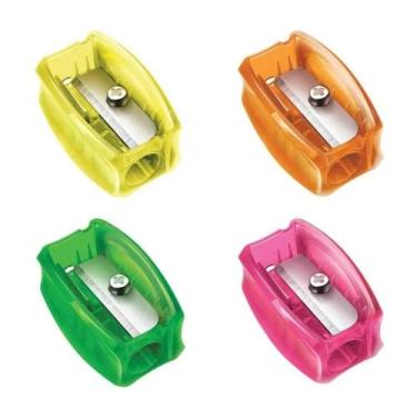 Imagem de 02 Apontadores Clássico Neon Sortido Faber-castell - Faber Castell