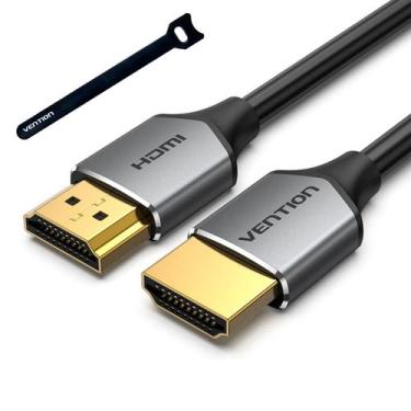Imagem de Cabo Hdmi 2.0 4k + Braçadeira @60hz Slim Fino Fullhd Tv Blindado 50cm 