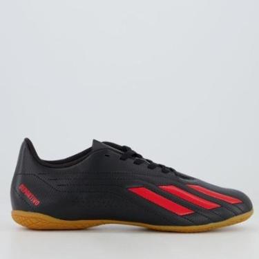 Imagem de Chuteira Adidas Deportivo II IN Futsal Preta e Vermelha-Masculino