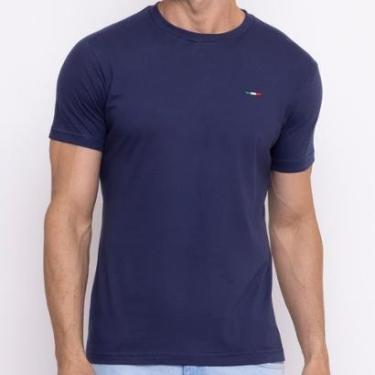 Imagem de Camiseta Masculina Básica Vih Triny com Bordado no Estilo Algodão Premium Itália-Masculino