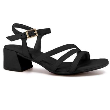 Imagem de Sandalia Usaflex Al20008 Feminina, Preto, 38