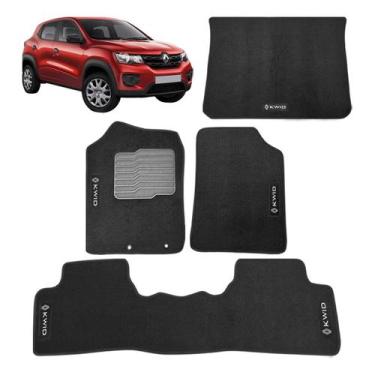 Imagem de Kit tapete carpete kwid 2017/. + tapete porta malas - FTKar