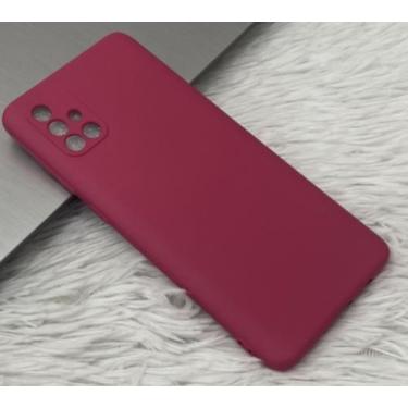 Imagem de Case Capa Capinha A71/A72 Samsung Galaxy Silicone Aveludado Proteção d