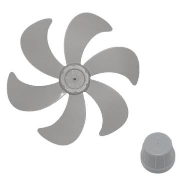 Imagem de Hélice + Trava Para Ventilador Britânia 40cm 6 Pás Cinza  Mega Turbo 4