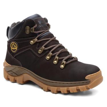 Imagem de Bota Adventure de Couro Masculina com Palmilha Confortável e Solado de Alta Tração-Masc...