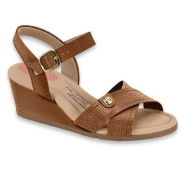 Imagem de Sandalia Feminina Modare Anabela Ortopédica Confortavel Flexivel Cortiça Ref: 7219.102-...