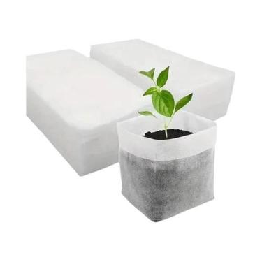 Imagem de Vasos Biodegradáveis Não Tecidos Para Mudas 100un. Sacos De Tecido Par