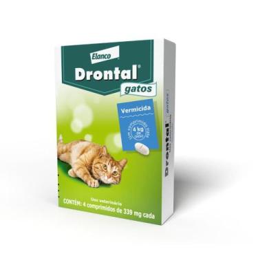 Imagem de Vermífugo Elanco Drontal Para Gatos 4 Comprimidos de 339mg