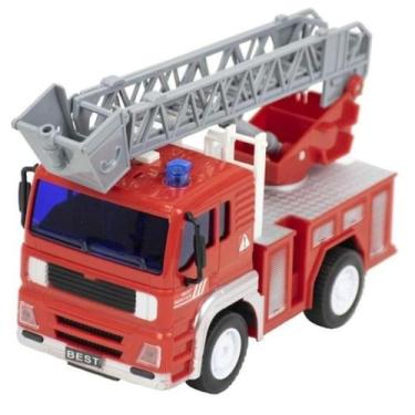 Imagem de Caminhão De Bombeiro Realista Com Som E Luzes Infantil  - BBR TOYS