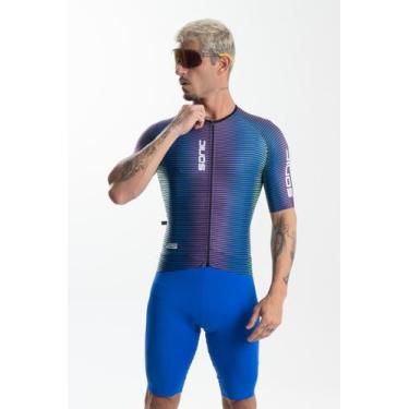 Imagem de Camisa Ciclismo Masculina Manga Curta Sonic Sports Respirável, M