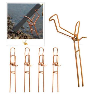 Imagem de Suporte Vara de Pesca em Aço Regulável com Manivela Barranco 38cm Fluo