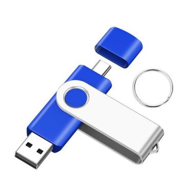 Imagem de Pen drive EASTBULL 16 GB USB 2 em 1 Type-C OTG Azul