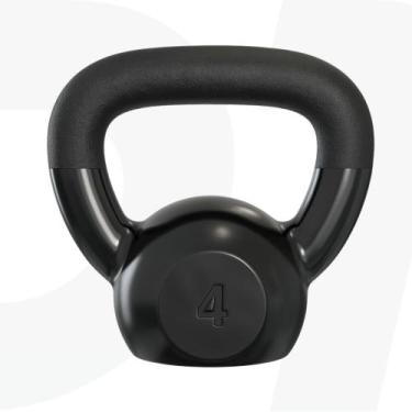 Imagem de Kettlebell Emborrachado IronCast 4kg - Alça Longa - D1Fitness