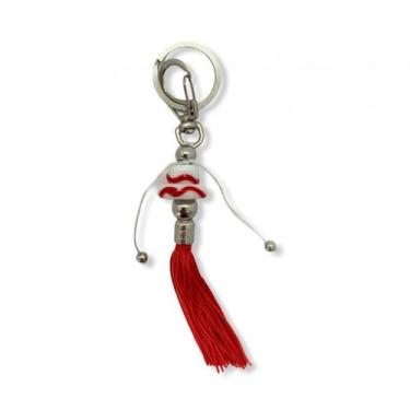 Imagem de Chaveiro Maria Navalha Chapéu Vermelho e Branco - Lua Mistica