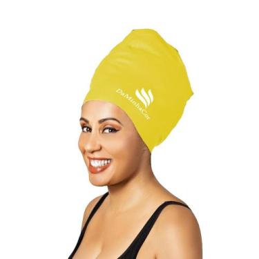 Imagem de Touca De Natação Afro GG Daminhacor, Amarelo