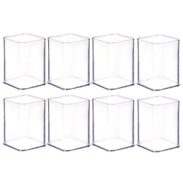 Imagem de Organizador de plástico acrílico 7,3 x 7,3 x 10,6 cm H2 8 unidades Pla
