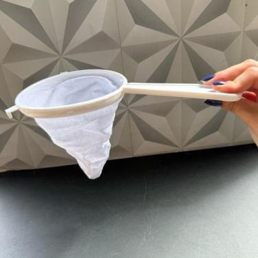 Imagem de Coador de pano de café para garrafa térmica com cabo de plástico filtr