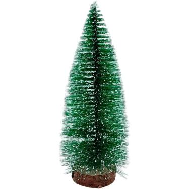 Imagem de Mini Árvore de Natal Decorativa de Mesa Modelo Mini Árvore de Natal com Flocos de Neve Verde 26cm