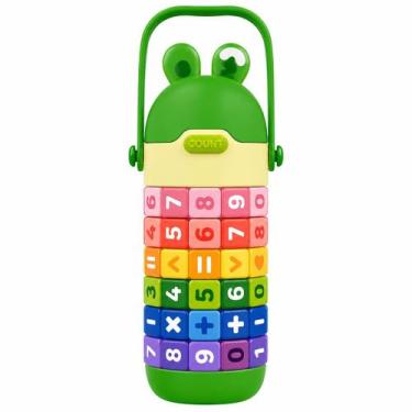 Imagem de Garrafa Infantil Térmica com Tabuada 430ml Verde - LaLeLiEletronicos