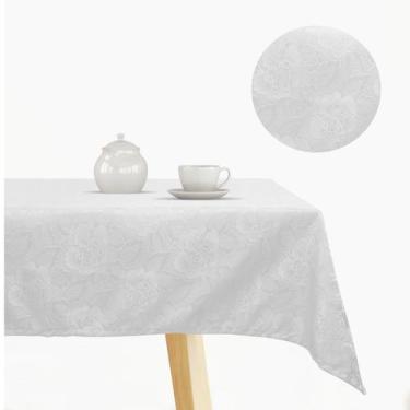 Imagem de Toalha De Mesa Jacquard 6 Lugares Admirare, Branco
