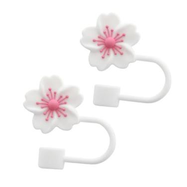 Imagem de Kit 2 Tampa Protetora de Canudo para Garrafa de Água Silicone em Forma