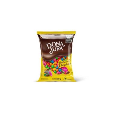 Imagem de Confeito Chocolate Colorido Sem Lactose 500g - Dona Jura