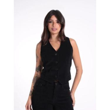 Imagem de Colete Veludo Revanche Co.Fem.00027, Preto, G