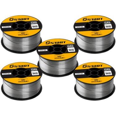 Imagem de Kit 5 Unidades Arame De Solda Mig Para Uso Sem Gás 0,8mm 1kg - Start