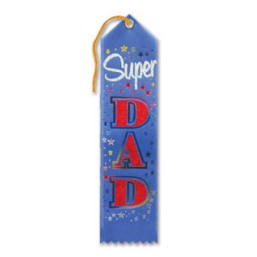 Imagem de Beistle Fita AR219B Super Dad Fabric Award, azul, 5 x 20 cm