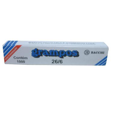 Imagem de Grampos Galvanizados 26/6 Bacchi Com 1000 Grampos