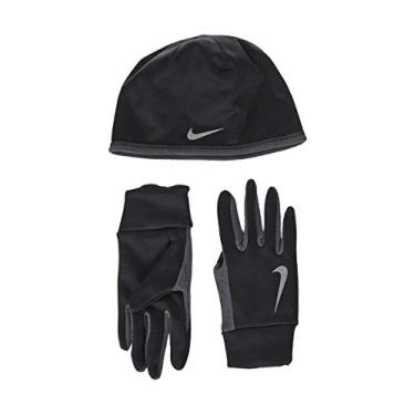 Imagem de Nike Conjunto masculino Run Thermal HAT e luva P/M preto/antracite/prata (N.RC.34.045)